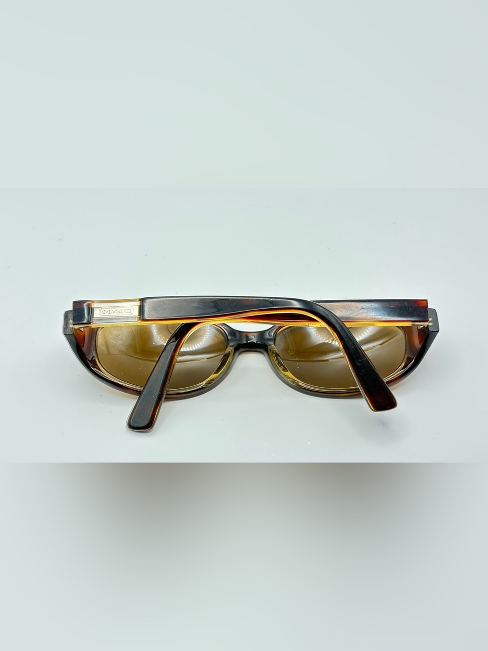 Coach S417 Brown Oval Sunglasses Frames Only - Picture 5 of 9